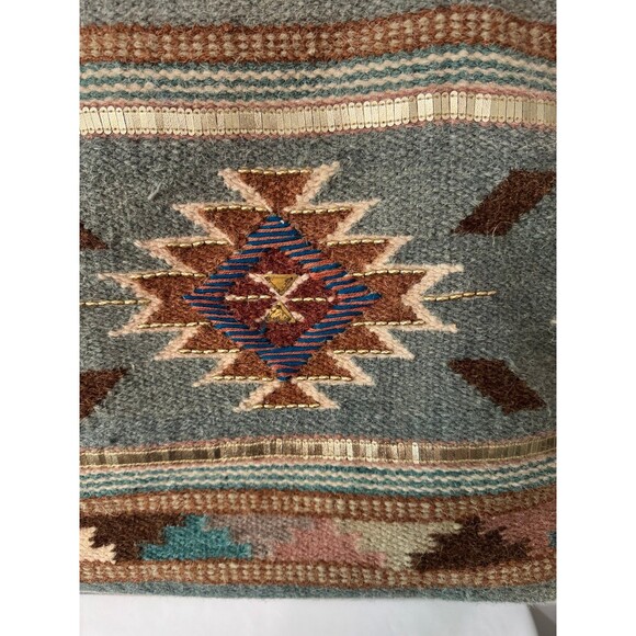 SCULLY WOVEN SOUTHWESTERN MULTICOLOR WOOL TOTE - Picture 2 of 7